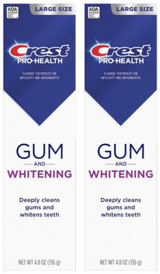 2 Crest Pro Health Gum Detoxify Toothpaste, Gentle Whitening, 4.8 OZ