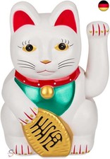 Out of the blue Deko-Objekt/Chinesische Glückskatze, die mit der linken Pfote