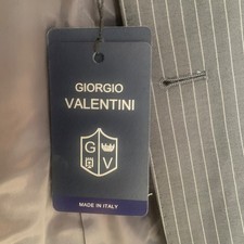 New With Tags Georgio Valentini Pinstripe 100 Wool Suit Size 22 Boys Small mens