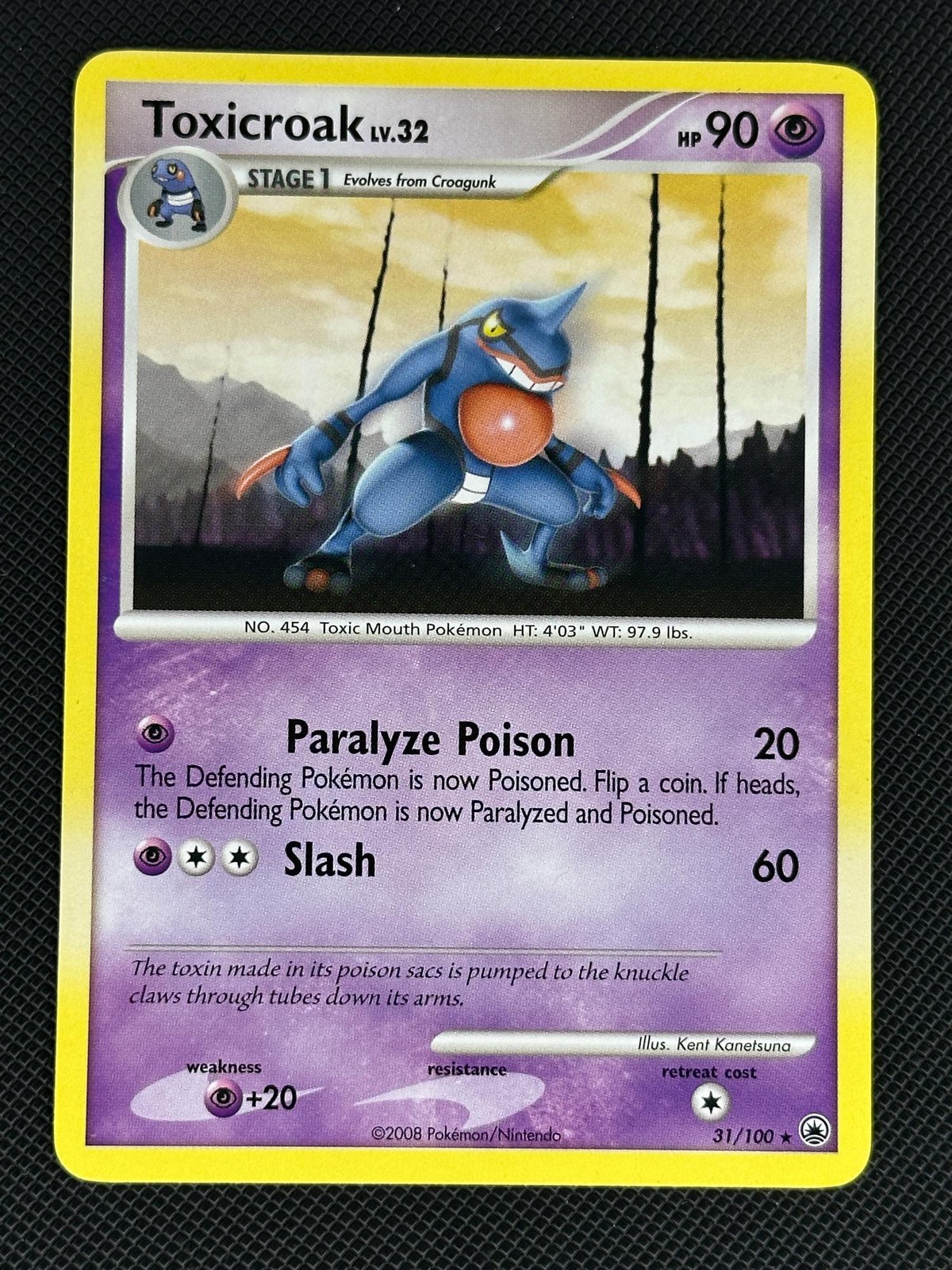 Toxicroak 31/100 Rare Majestic Dawn Pokemon Lightly Played