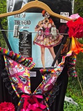 Day of the Dead. Sugar skulls . Halloween costume. XL. Adult. Woman.