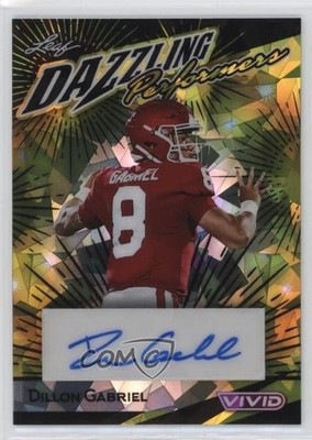 2024 Leaf Vivid Dazzling Performers Black Crystals 2/5 Dillon Gabriel Auto 11nq