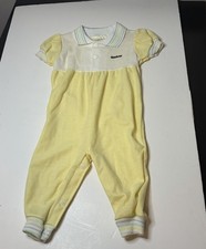 Vintage Gerber Yellow Baby/Doll 6-9 Month Onesie/Button Up/Soft/Boy/Girl/Toddler