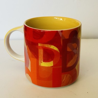 Anthropologie Monogramm Initiale D große Keramik Tasse Top Zustand