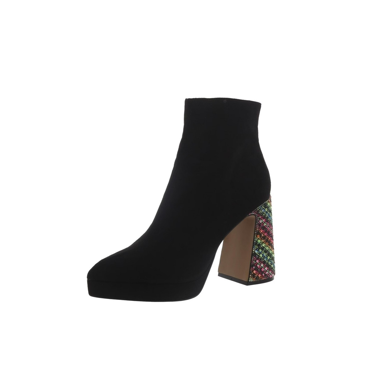 Betsey Johnson Womens 7 M Black Raylan Platform Block Heel Ankle