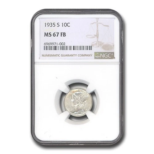 1935-S Mercury Dime MS-67 NGC (FB)