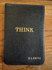 VTG Rare 1954 IBM Think Pad 40th Anniversary Note Pad w Paper  Black MCM Ephemer