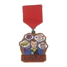 Stranger Things Themed Deigo Bernal Fiesta Medal San Antonio Pinback 2 Available