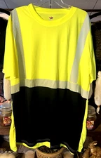 Wild Wear Micro Tech Men's Size 3X Short Sleeve Reflective Safety Shirt Yellow 
