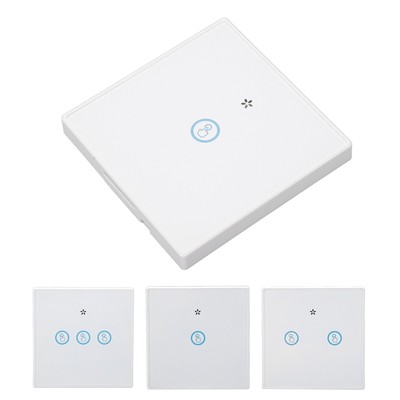 Wireless Light Switch Tempered Glass Panel Smart Touch Wall Switch 433MHz Wit CB