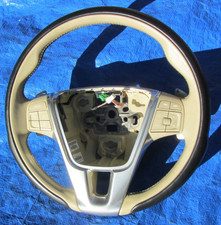 13-17 Volvo V60 S60 Xc60 Beigeblack Oem Leather Steering Wheel Paddle Shifters