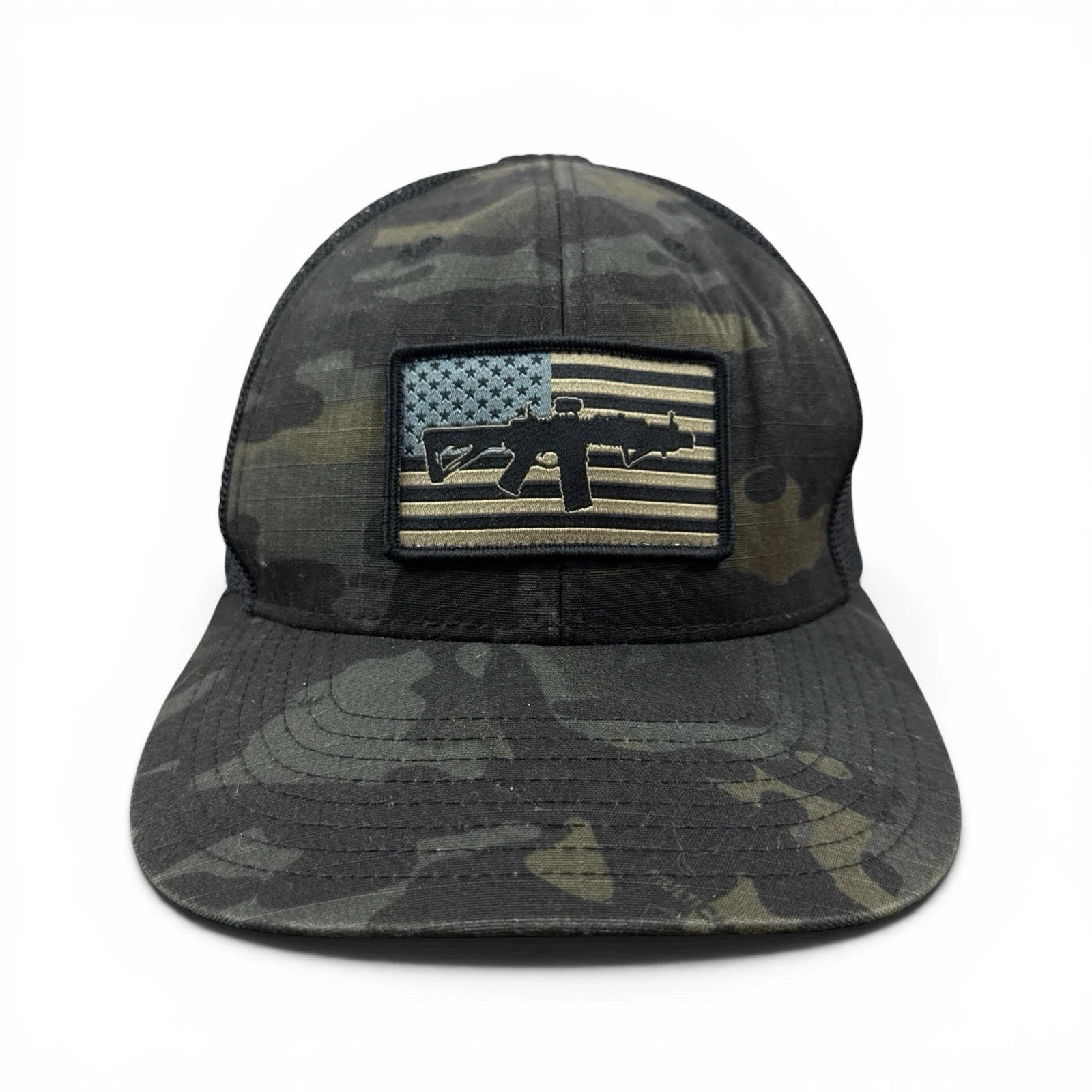 Black Rifle Coffee Company BRCC Camo American Flag AR Snapback Patch Hat Cap