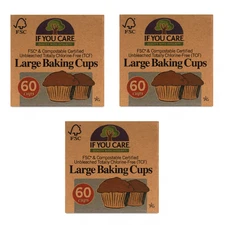 If You Care Unbleached Large Baking Cups 60 count ( pack of 3 )