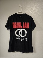 PEARL JAM "DONT GIVE UP" BLACK MENS MEDIUM TSHIRT, GRUNGE, ROCK, METAL, PUNK,...