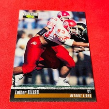 Luther Elliss .. ROOKIE .. Utah Utes / Detroit Lions .. 1995 Pro Line Card 297. rookie card picture