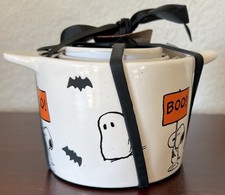 Rae Dunn x Peanuts Snoopy BOO! Halloween Ceramic Nesting Measuring Cup Set of 4