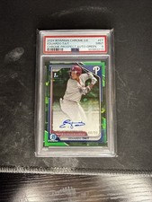 Eduardo Tait 2024 Bowman Chrome Sapphire 1st Bowman Green Auto /99 PSA 9