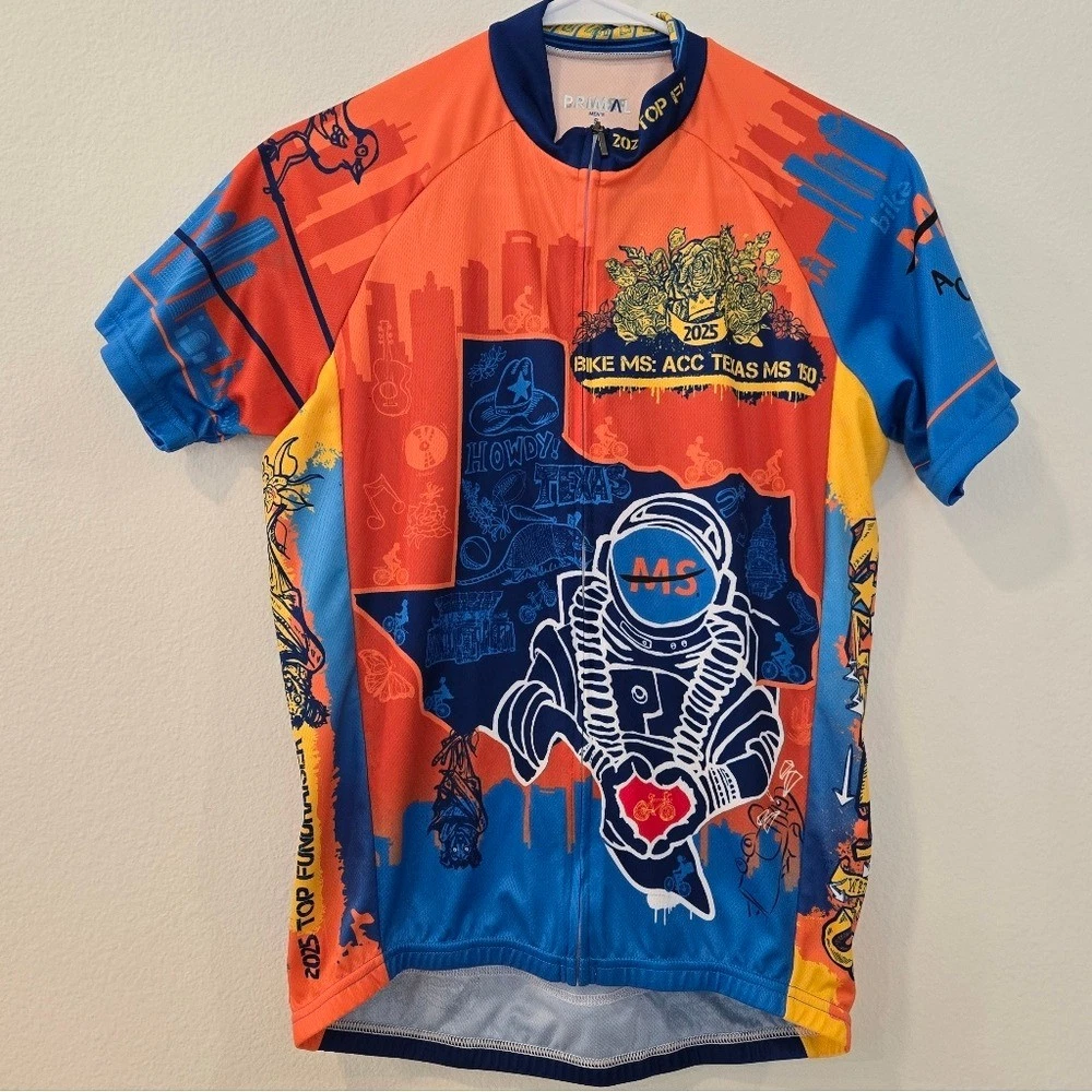 Maillot cyclisme été Primal Alaskan homme grande orque orange noir quartzip