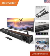 Sound Bar for Smart TV, 80W Soundbar with Four Woofers, Dual Horn Tweeters, 2...