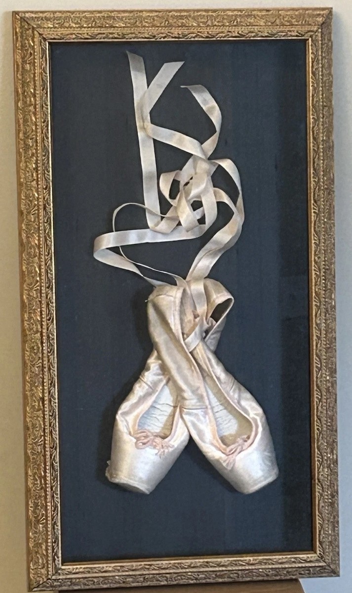 Vintage Style Ballet Shoes In Shadowbox Dance Studio