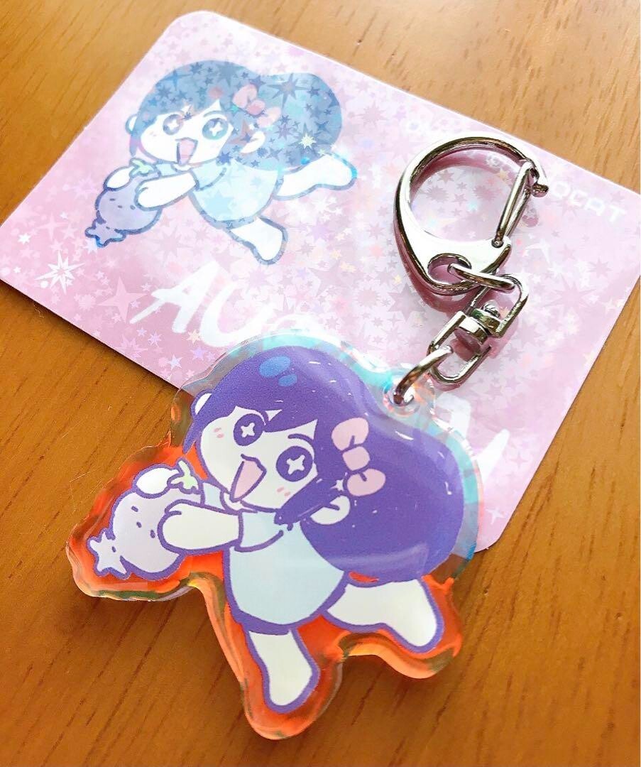 OMORI BOSS RUSH Omori Aubrey Kel Hero Acrylic Keychain Set