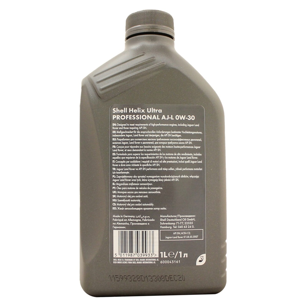 Shell Helix Ultra Professional AJ-L 0W-30 0W30 Fully Synthetic