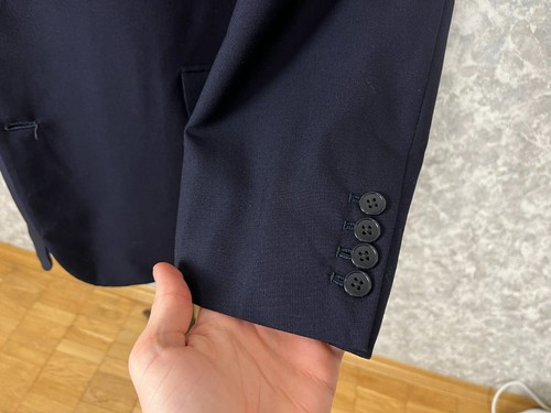 Vintage Couch & Hoskin Bespoke Blue Full Handmade Wool British Blazer 46, EU 56 - Picture 7 of 11