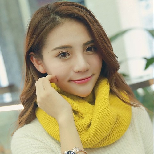 10 Colors Cotton Scarves Women Holiday Ring Scarf Winter Students Warm Scarfs - Picture 4 of 22