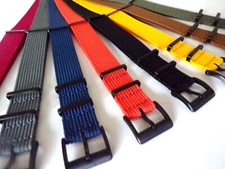 NATO G10 ® strap NEW RIBBED WR Nylon PVD military RAF pilot watchband IW SUISSE