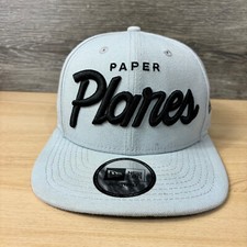 Paper Planes Hat Cap Snapback Gray Blue Roc Nation Jay Z Adjustable