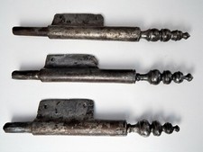 26cm,Lot 3 Anciennes Grosses Fiches à Larder en Fer Forgé XVIII,Gond, Charnière