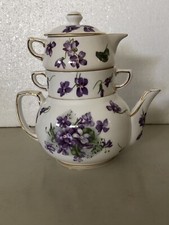 Hammersley Victorian Violets Teapot Stacking Set