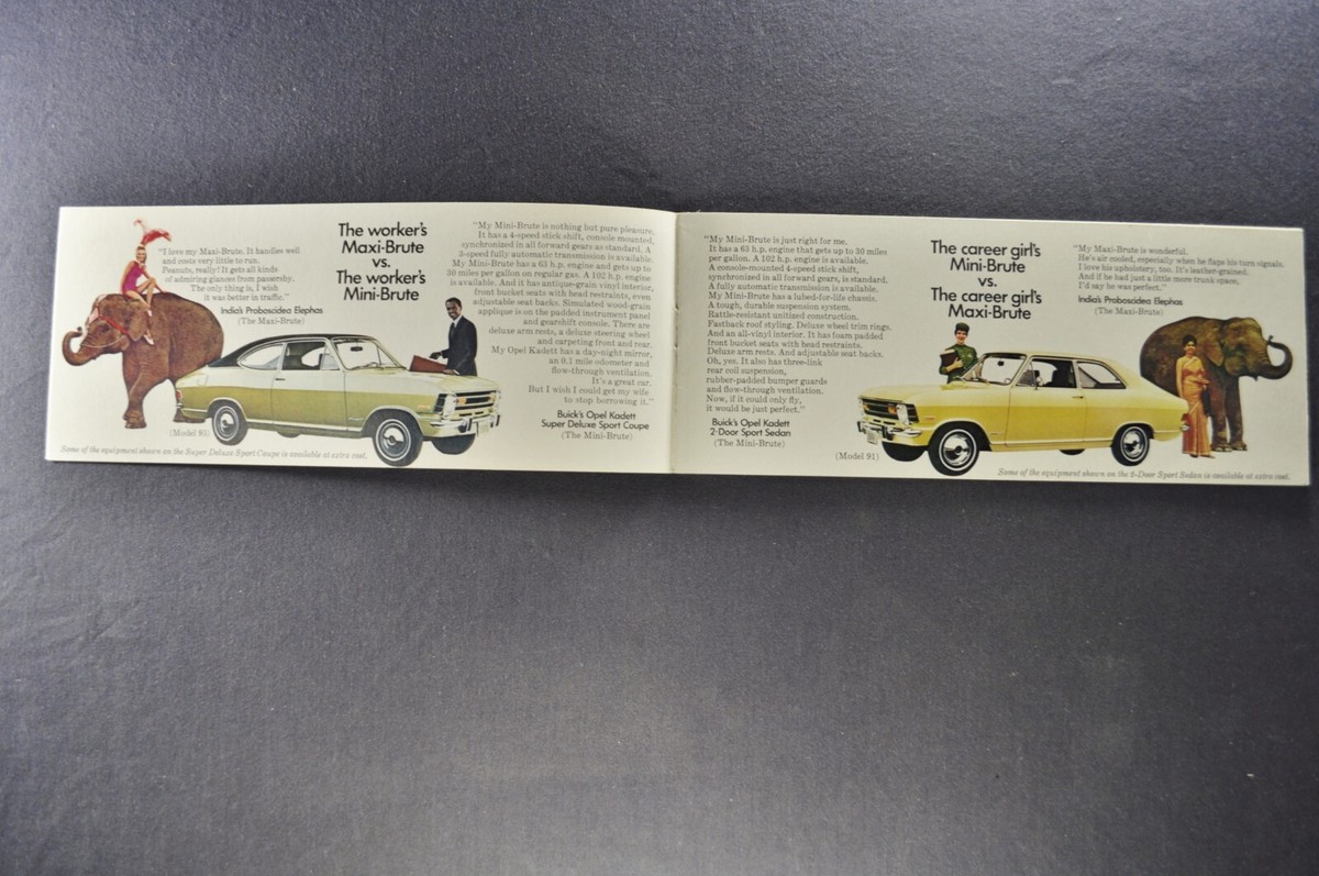 1970 Opel Kadett Small Catalog Sales Brochure Rallye Wagon