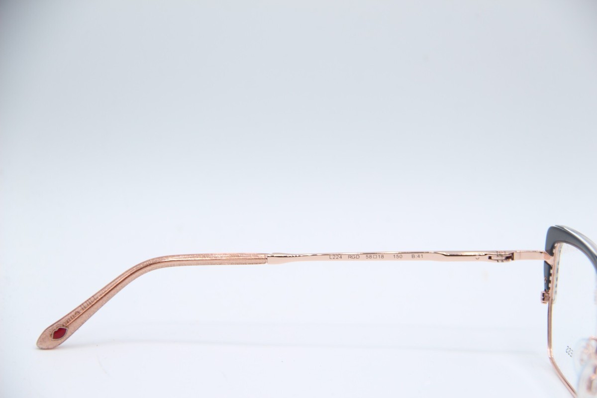 LULU GUINNESS L224 RGD ROSE GOLD ZEBRA AUTHENTIC FRAMES EYEGLASSES 58-18 Lulu Guinness L224 Eyeglasses | FramesDirect.com main image 3