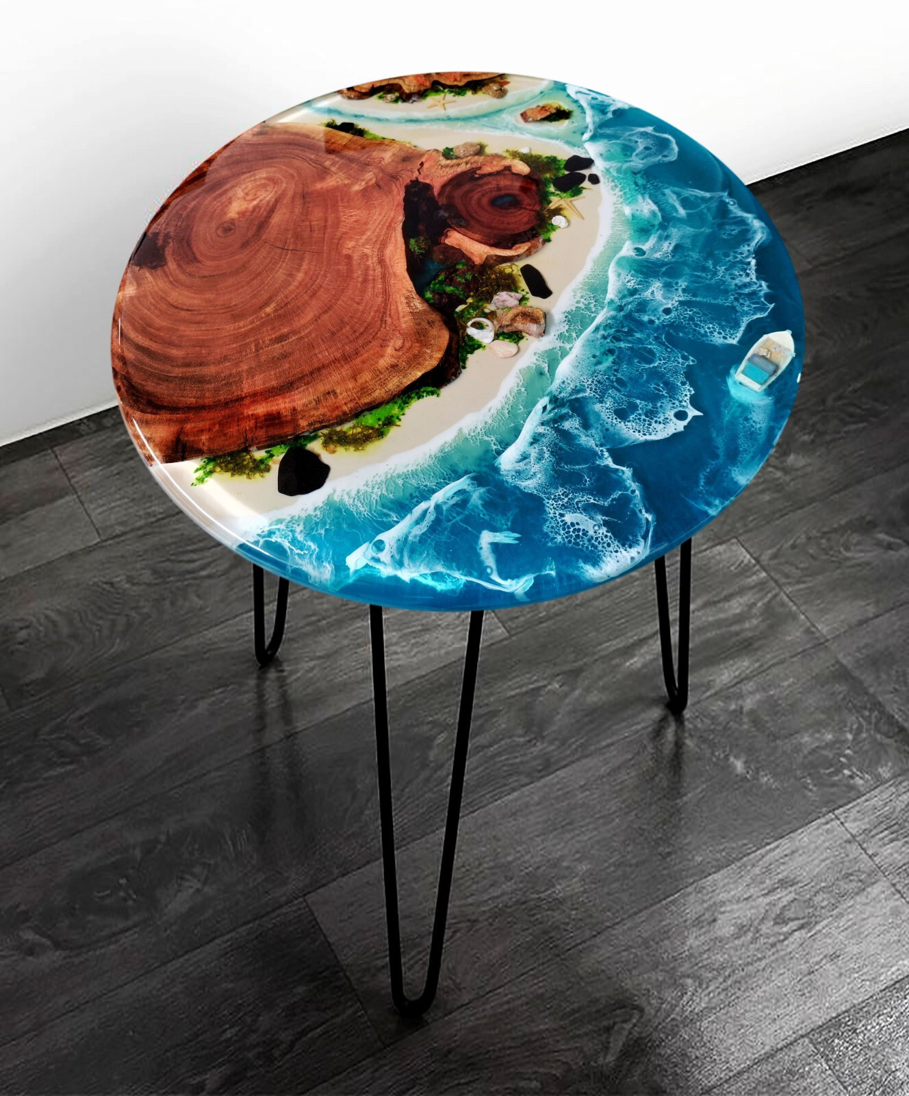 Epoxy Resin River Coffee Table Modern Living Room Furniture Decor  