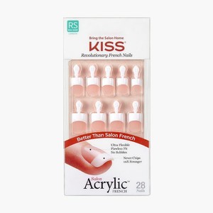 KISS Salon Acrylic French Nails Halo Effect (Short Length ...