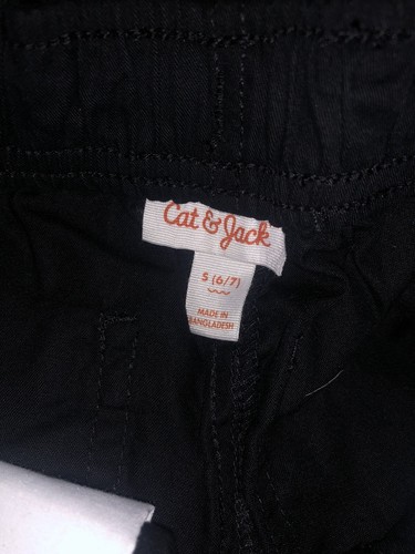 Cat & Jack Lot Of 2 Boys Flexible Drawstring Black Shorts Uniform Sz S 6/7 NWT - Picture 5 of 7