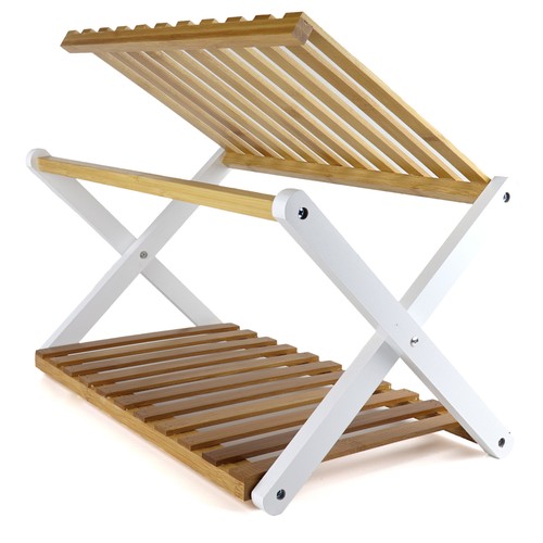 Ashwood & Rye 2 & 3 Tier Folding Bamboo Storage Shoe Racks eBay