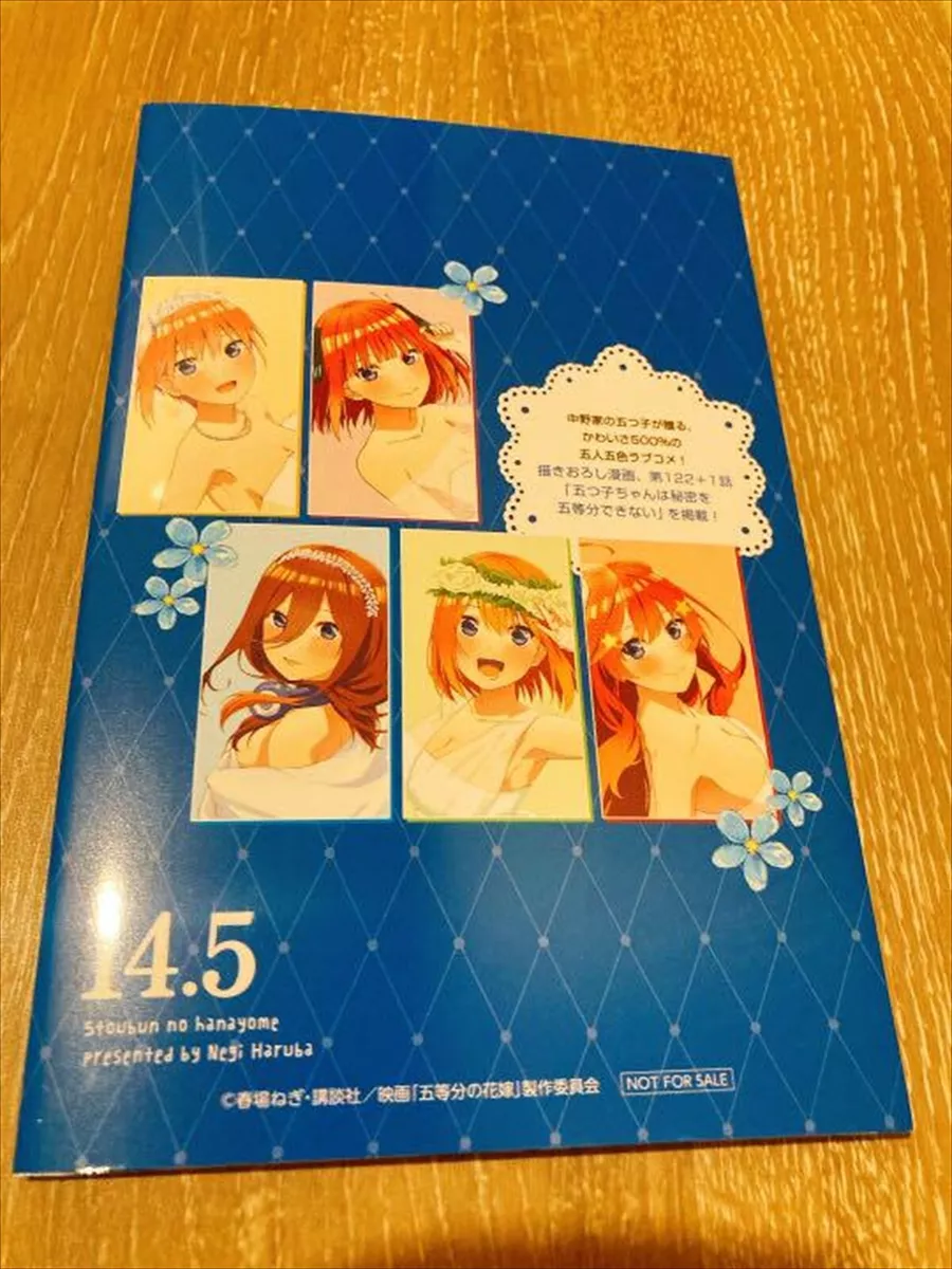 The Quintessential Quintuplets Movie Viewers Will Get After Story Manga  Chapter as Special Gift