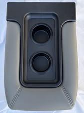 Custom Cup Holder Center Console Storage Top Lid Armrest Cover Light Pewter Grey