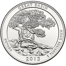 2013 P Great Basin Park Quarter. ATB Series Uncirculated From US Mint roll.