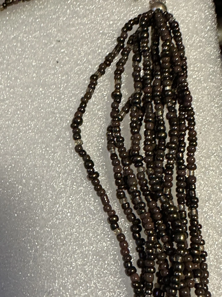 Collar SILPADA N1815 12 Hilos Marrón Bronce Semilla Cierre Esterlina Foto 2 de 4