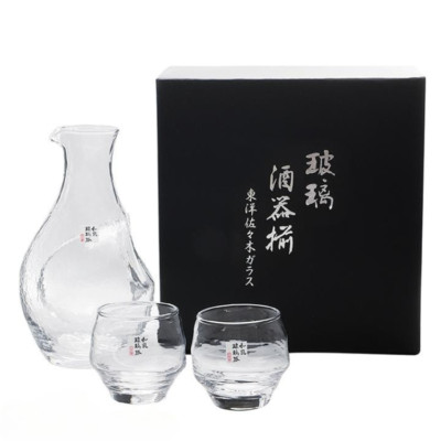 Toyo Sasaki Glass Sake Glass Collection Cold Sake 3Piece Set Clear Made in Japan
