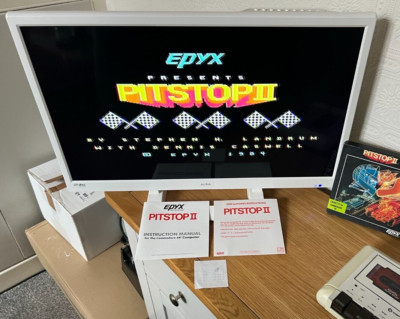 Boxed Epyx Pitstop II Commodore 64 Cassette - working - ️Retro Gift Idea ️