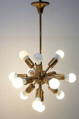 14 Lights Modern Antique Brass Pendant Sputnik Brass Chandelier