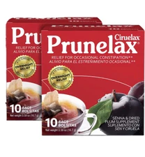 2 X Prunelax Ciruelax Natural Laxative Regular Tea, 10 Tea Bags NEW