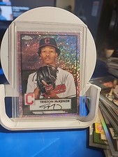 2021 Topps Chrme Platinm RC Anniversry #8 Triston Mckenzie Rose Gold #6/75 +Aqua