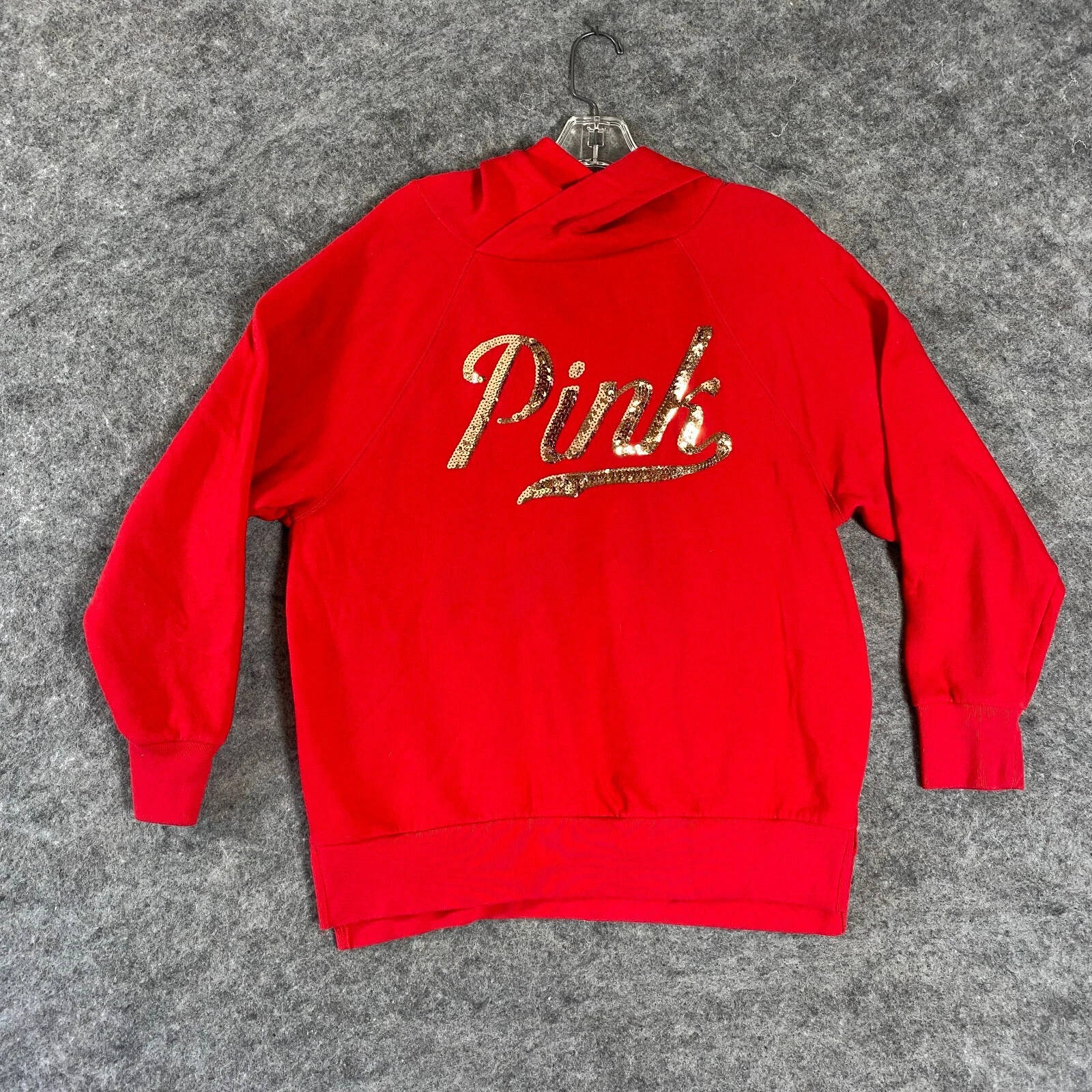 victoria-secret-vs gold glitter spellout hoodie