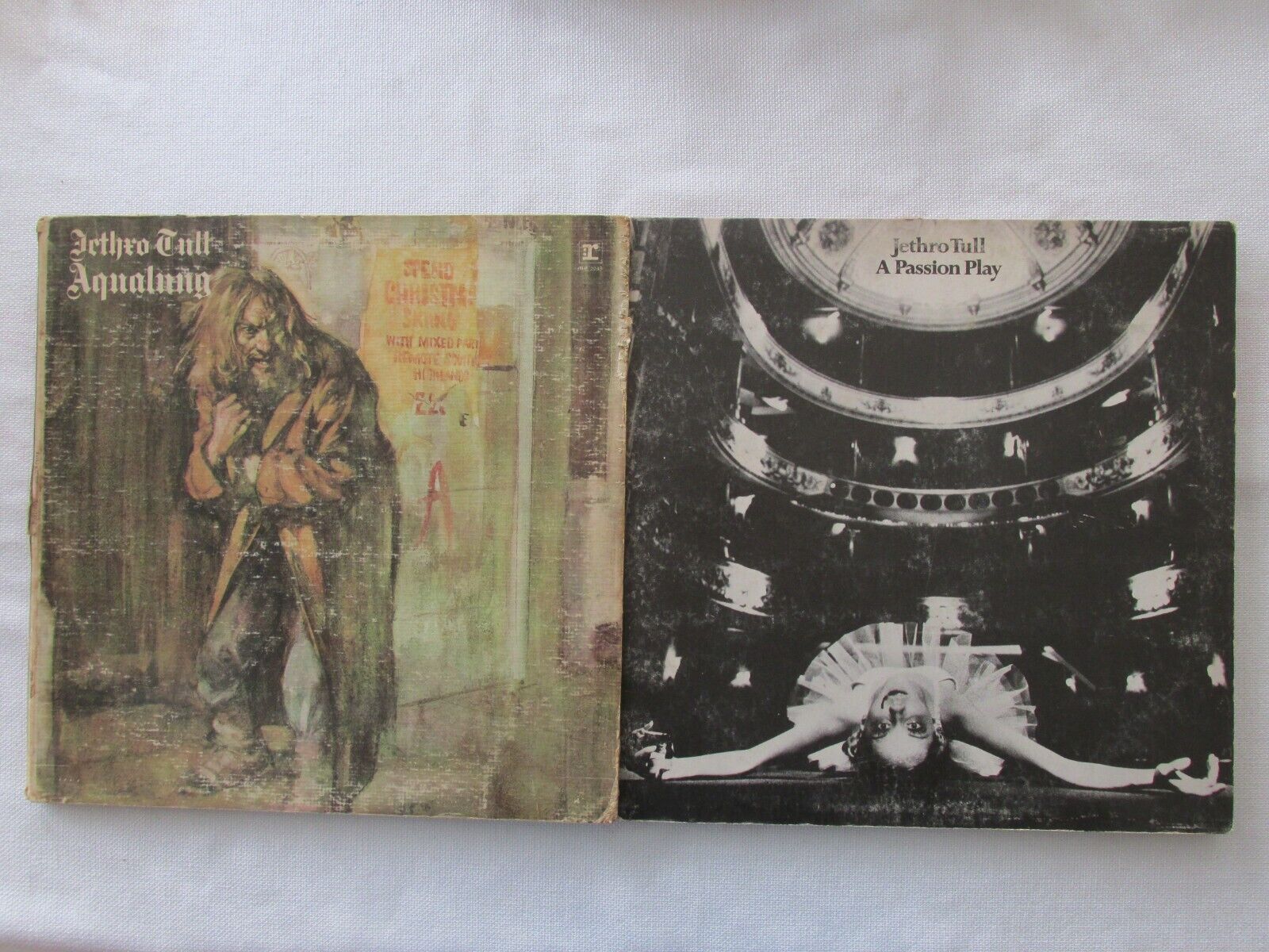2 JETHRO TULL Vinyl LPs - 'Aqualung' (G+ to VG) & 'A Passion Play' (VG to VG+)