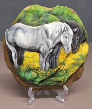 bemalter Stein/handbemalt/ Pferde, Skulptur, Dekoration, Geschenk